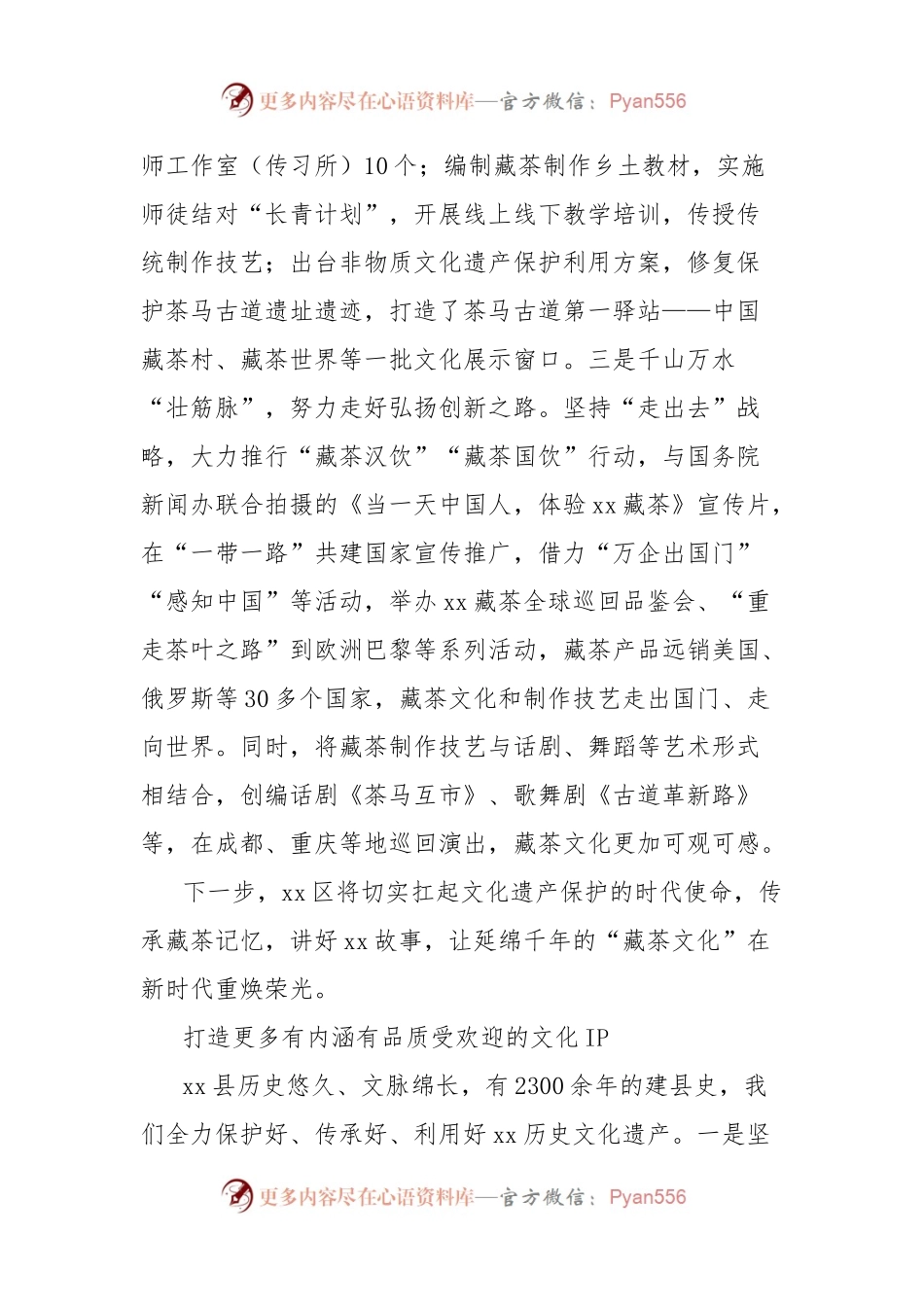 (5篇)在全市文化遗产保护传承座谈会上的发言材料汇编.docx_第2页