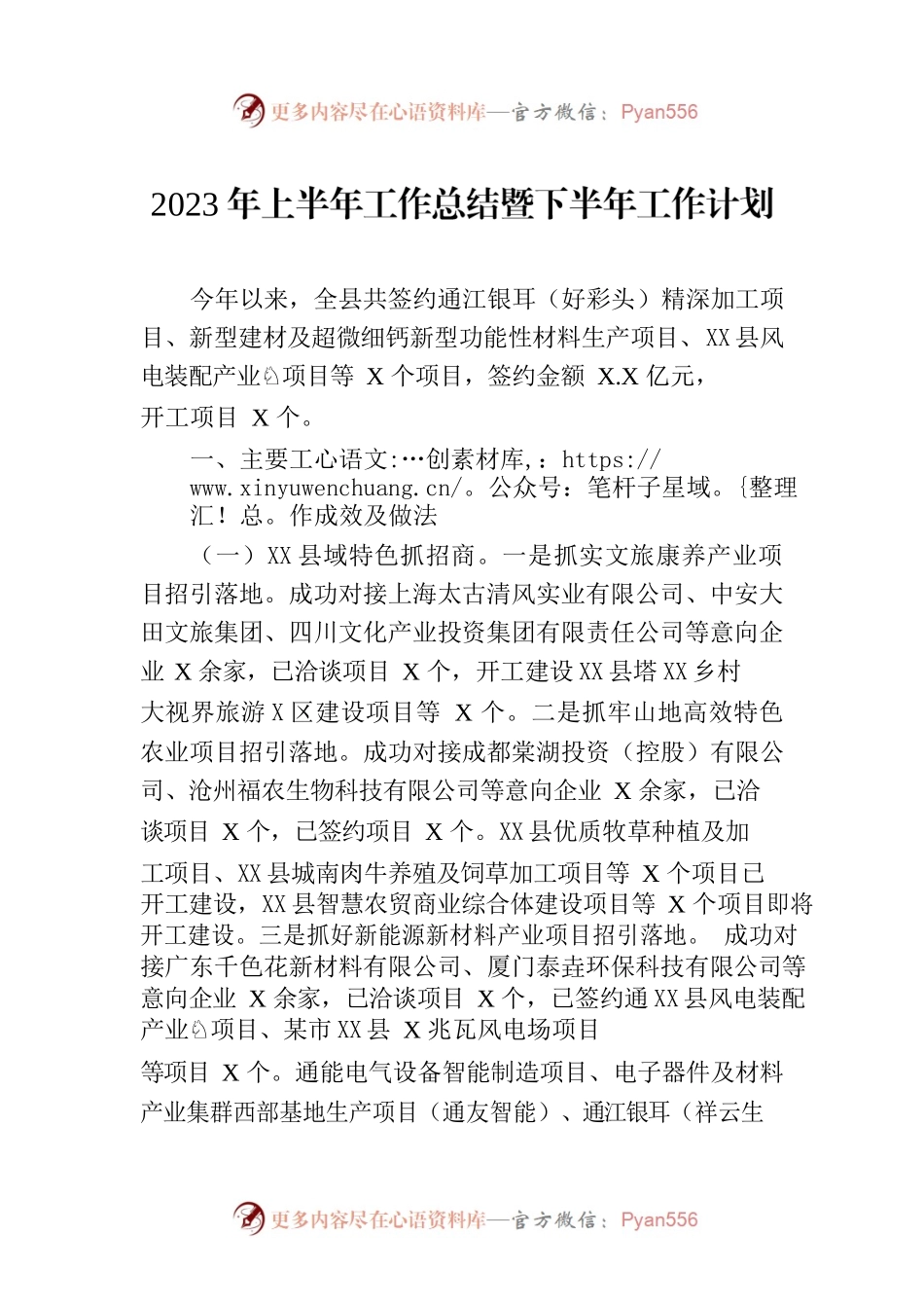 2023年上半年工作总结暨下半年工作计划（20230706）.docx_第1页