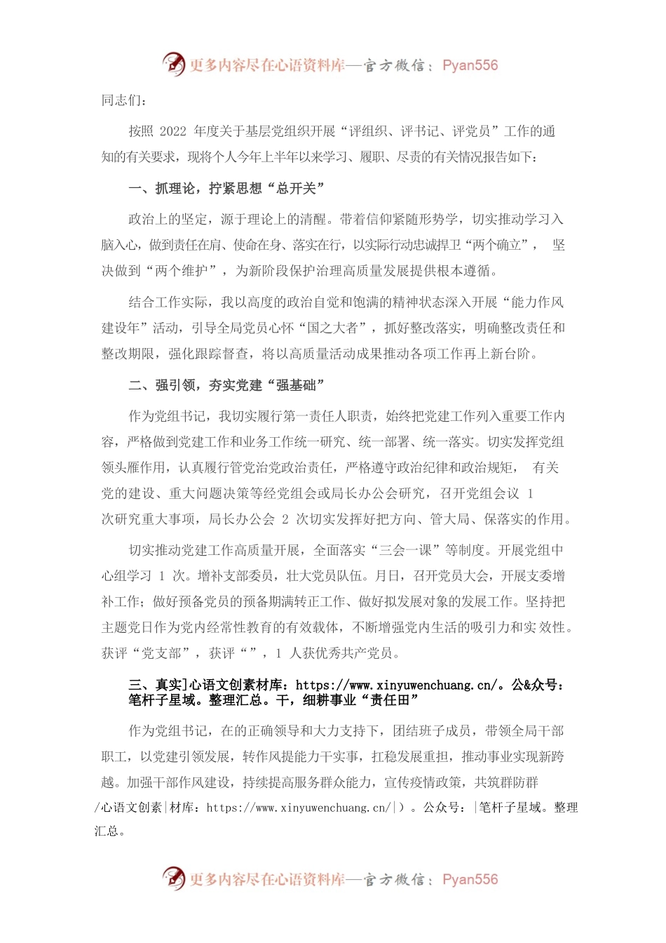 2022年党支部书记上半年述职报告.docx_第1页
