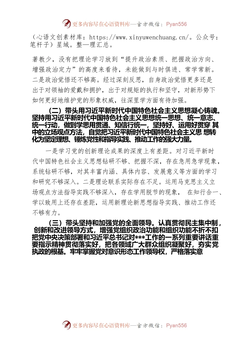 2022年度专题民主生活会对照检视材料.docx_第2页