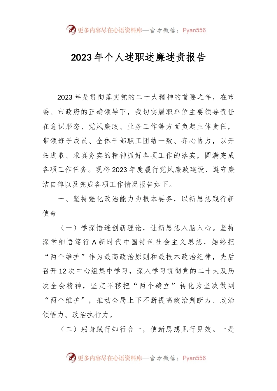 2023年个人述职述廉述责报告.docx_第1页