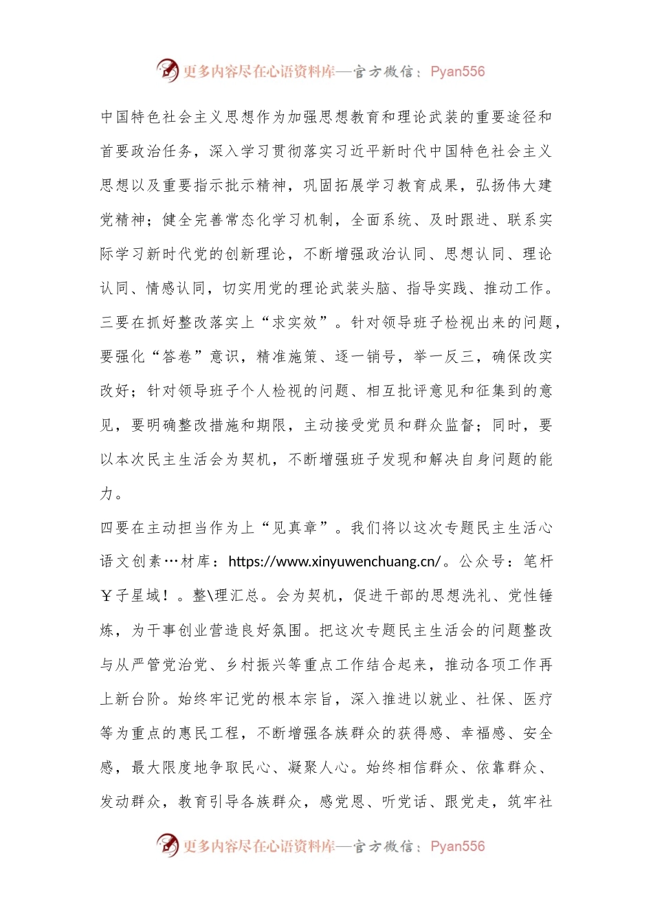 2022年班子民主生活会表态发言材料.docx_第2页