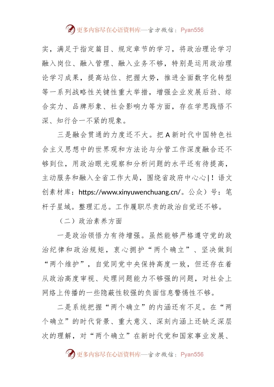 2023年主题教育组织生活会个人对照检查材料（担当作为、发言提纲，检视剖析）.docx_第2页