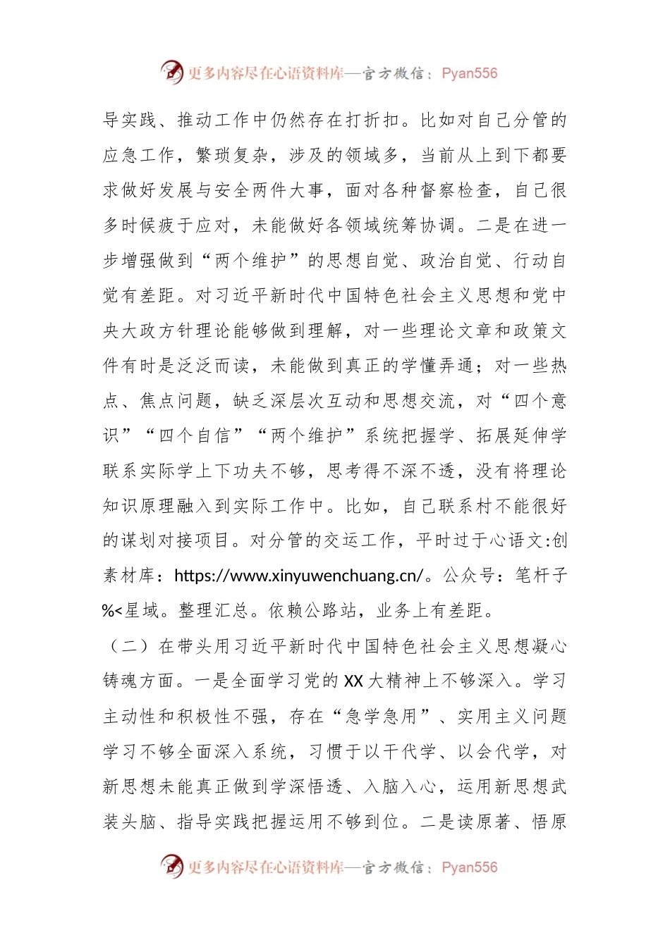 2022年度民主生活会个人发言提纲系列七.docx_第2页