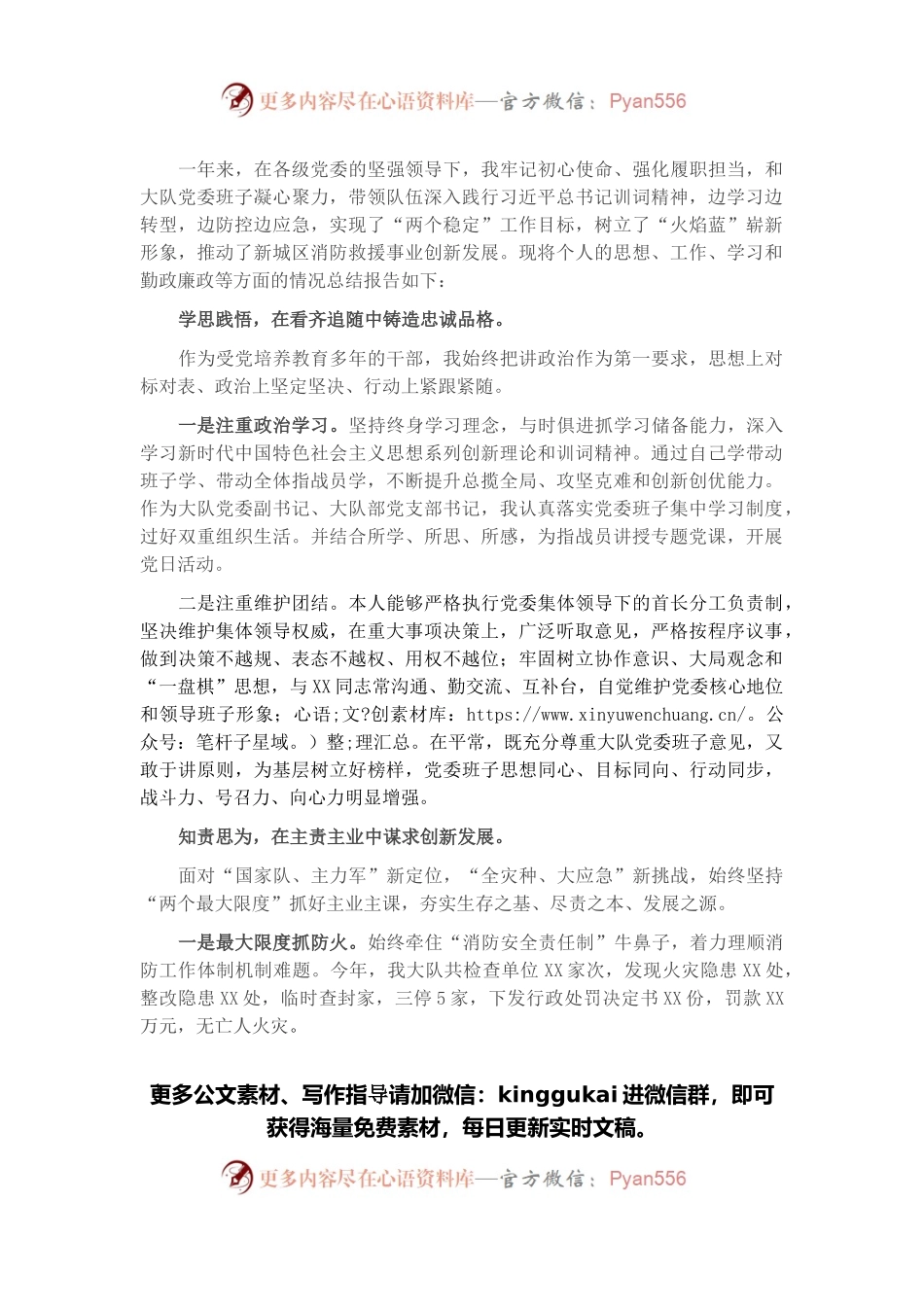 2021年度消防救援主官述职述廉报告.docx_第1页