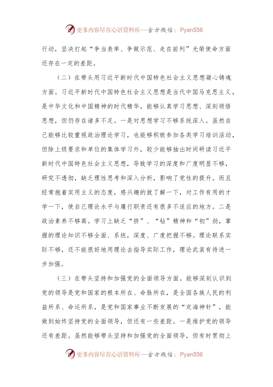 2022年民主生活会个人对照检查材料（党员干部）.docx_第2页