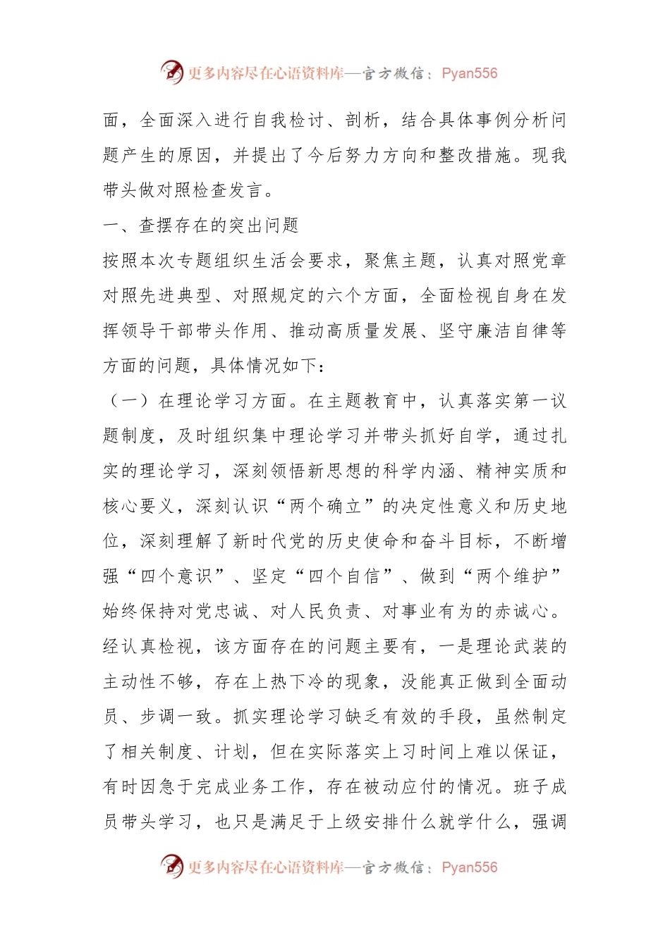2023年主题教育专题组织生活会六个方面 剖析发言提纲.docx_第2页