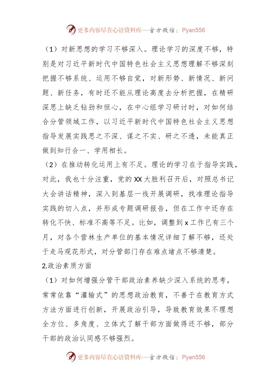 2023年主题教育民主生活会个人对照检查材料（5）.docx_第2页
