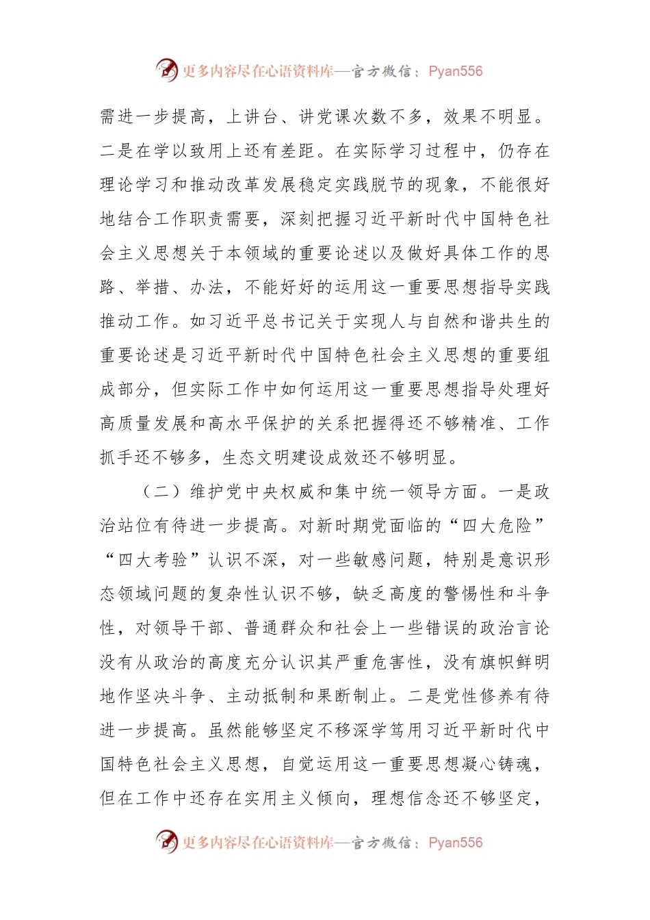 2023年主题教育民主生活会个人对照检查材料（践行宗旨等6个方面）（15）.docx_第2页