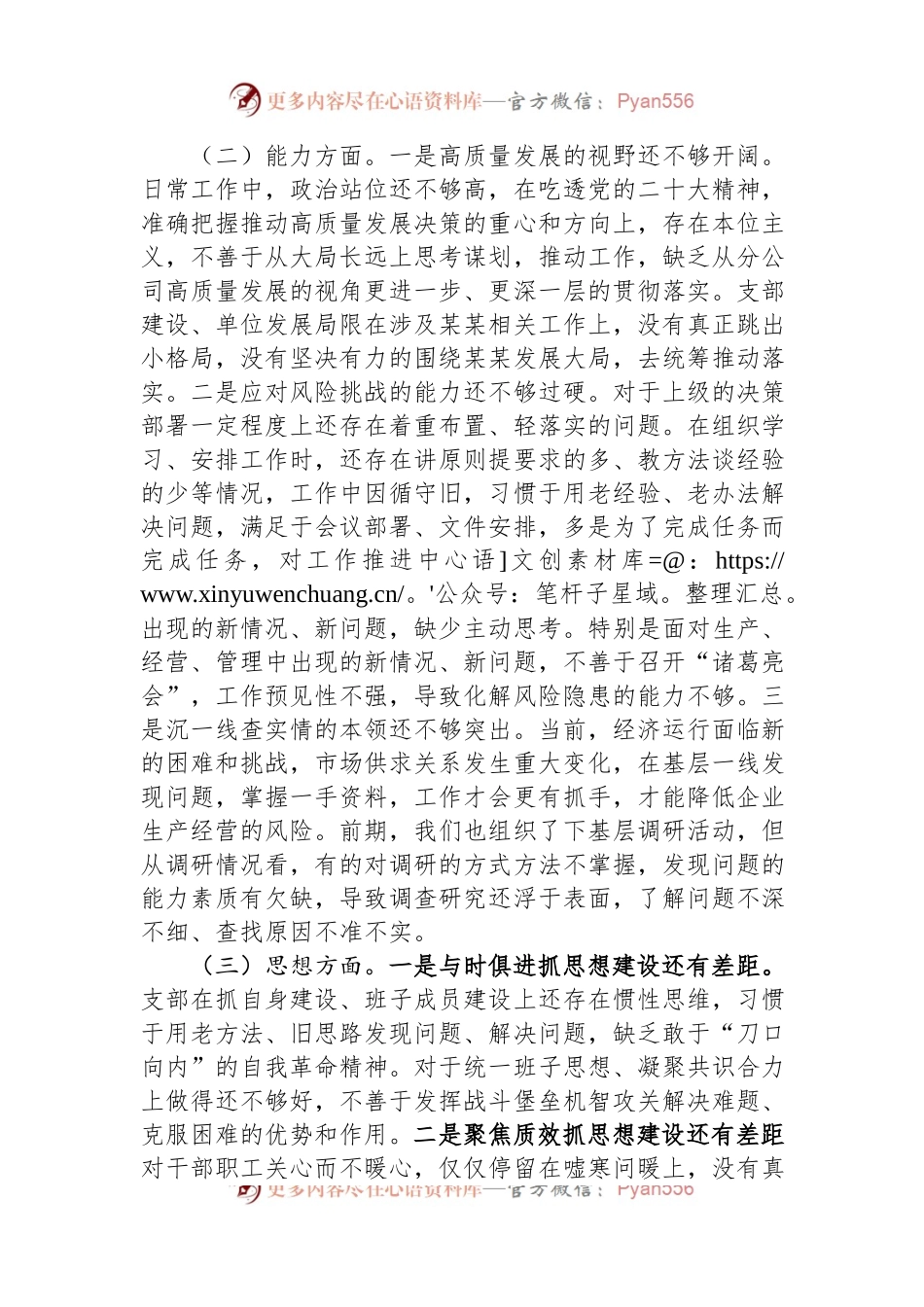2023年主题教育专题组织生活会领导班子对照检查剖析材料.docx_第2页
