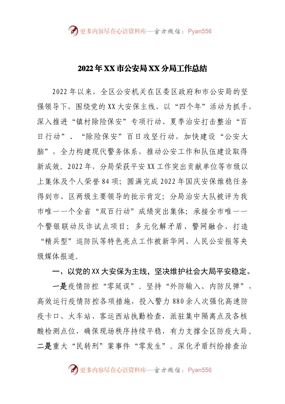 2022年公安分局工作总结.docx_第1页
