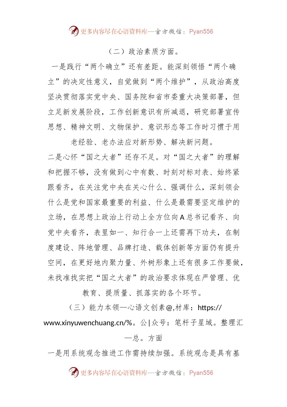 2023年主题教育民主生活会领导干部个人（宣传部长）六个方面发言提纲.docx_第2页