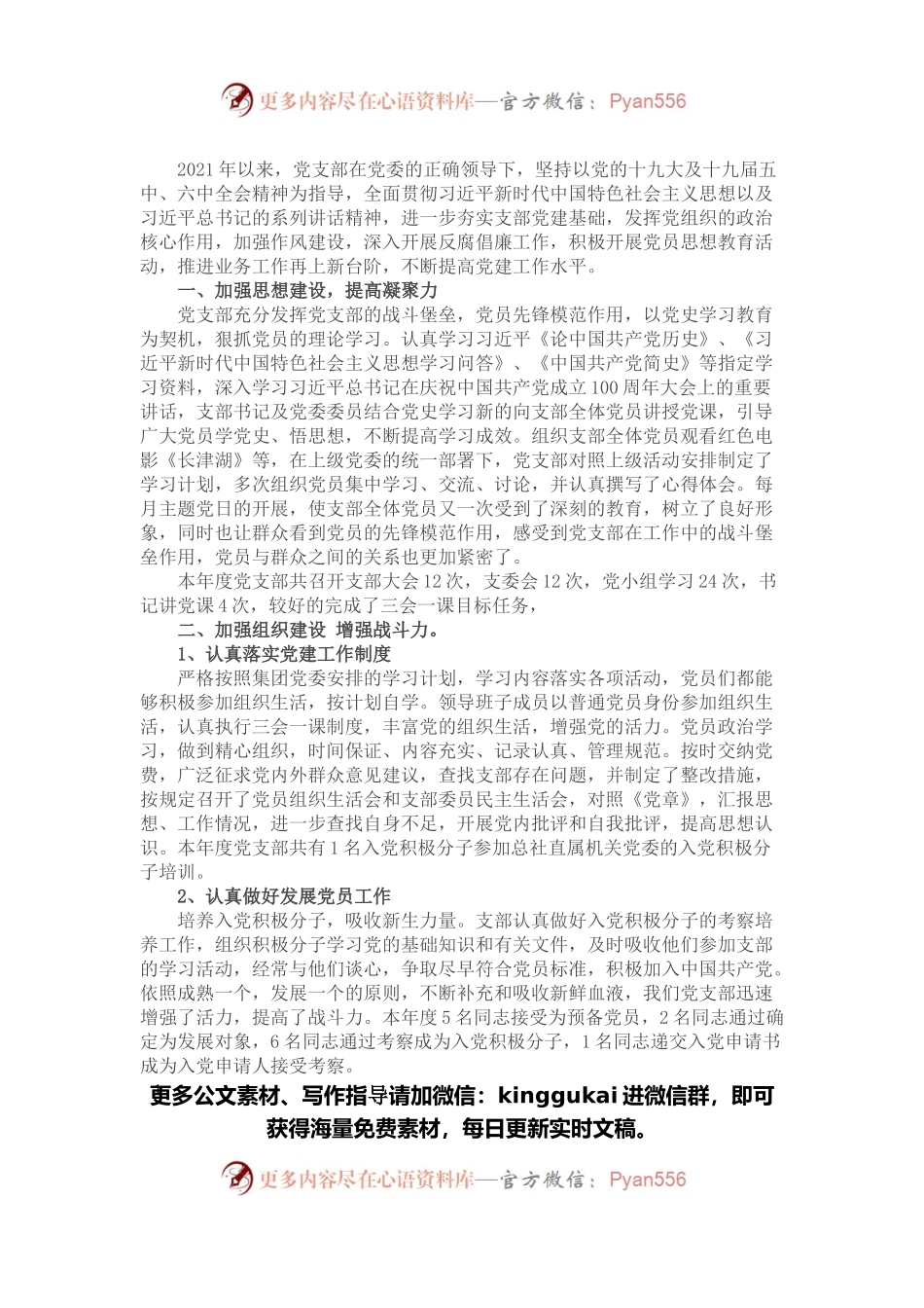 2021年度党支部总结.docx_第1页