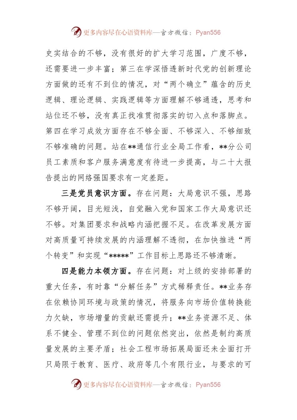 (2篇)公司党支部书记2022年度组织生活会个人对照检查材料.docx_第2页