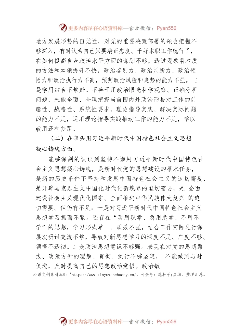 2022年度党员干部民主生活会个人对照检查材料.docx_第2页