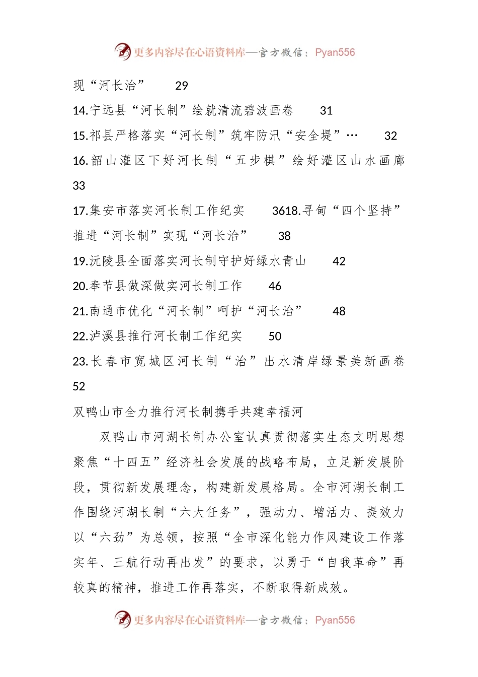 (23篇)2023年河长制工作综述、经验合集.docx_第2页