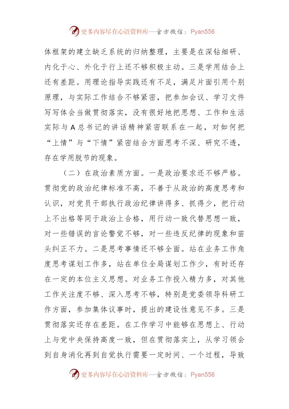 2023年主题教育专题民主生活会领导干部个人的对照检查剖析材料.docx_第2页
