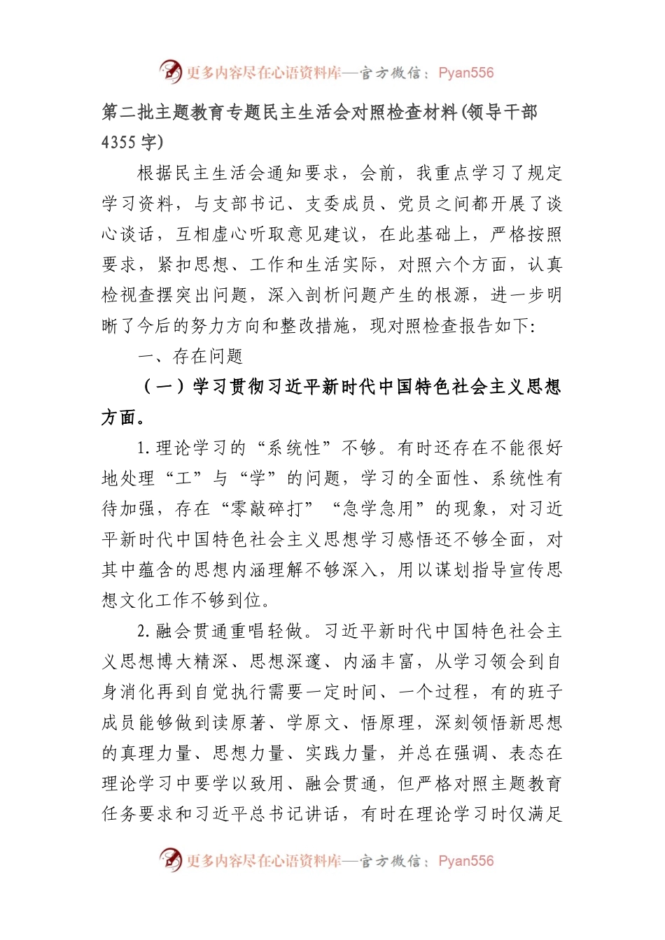2023年主题教育民主生活会个人对照检查材料（践行宗旨等6个方面） (2)（三）.docx_第1页