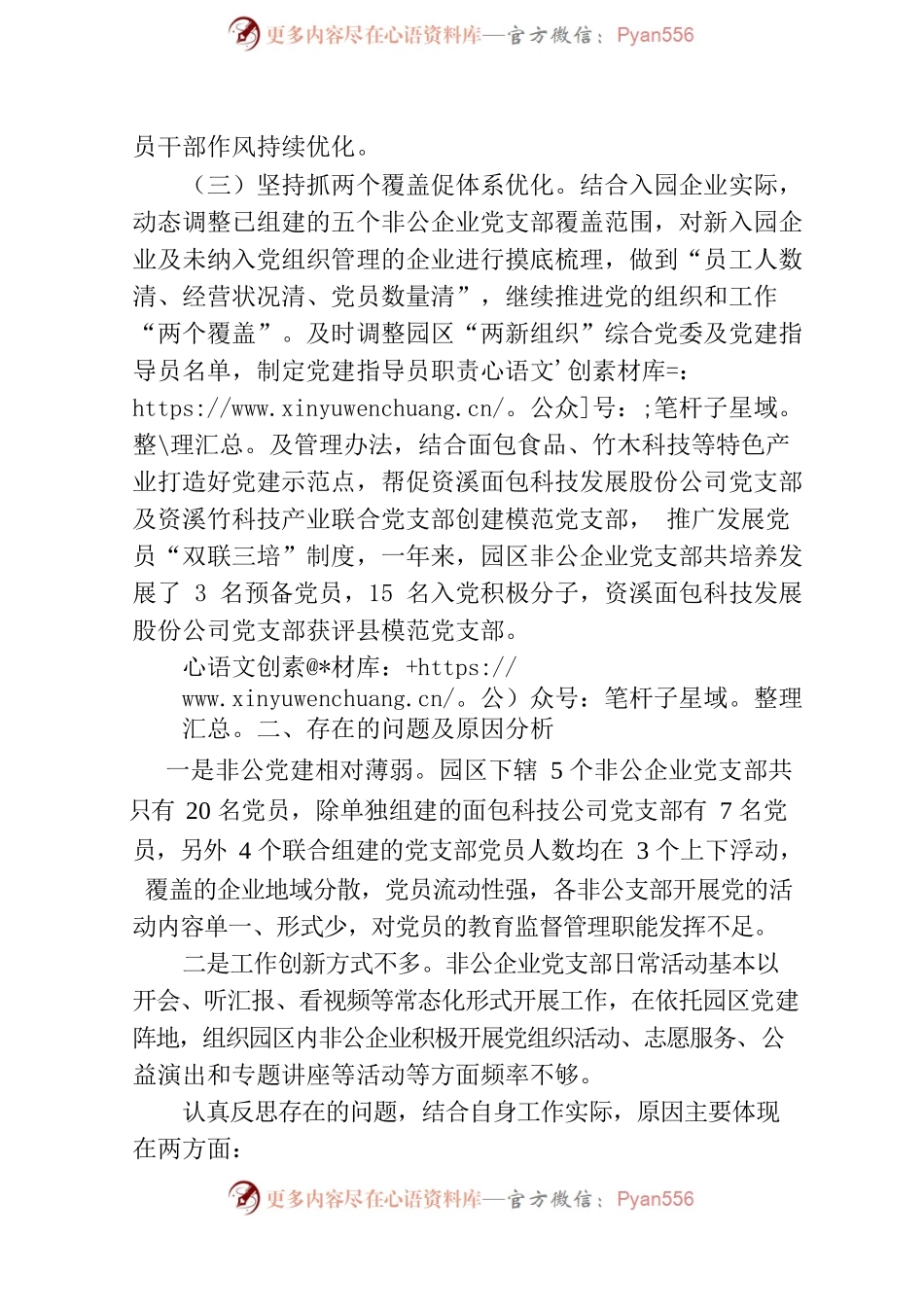 2022年度园区“两新组织”综合党委党建工作述职报告1.16.docx_第2页