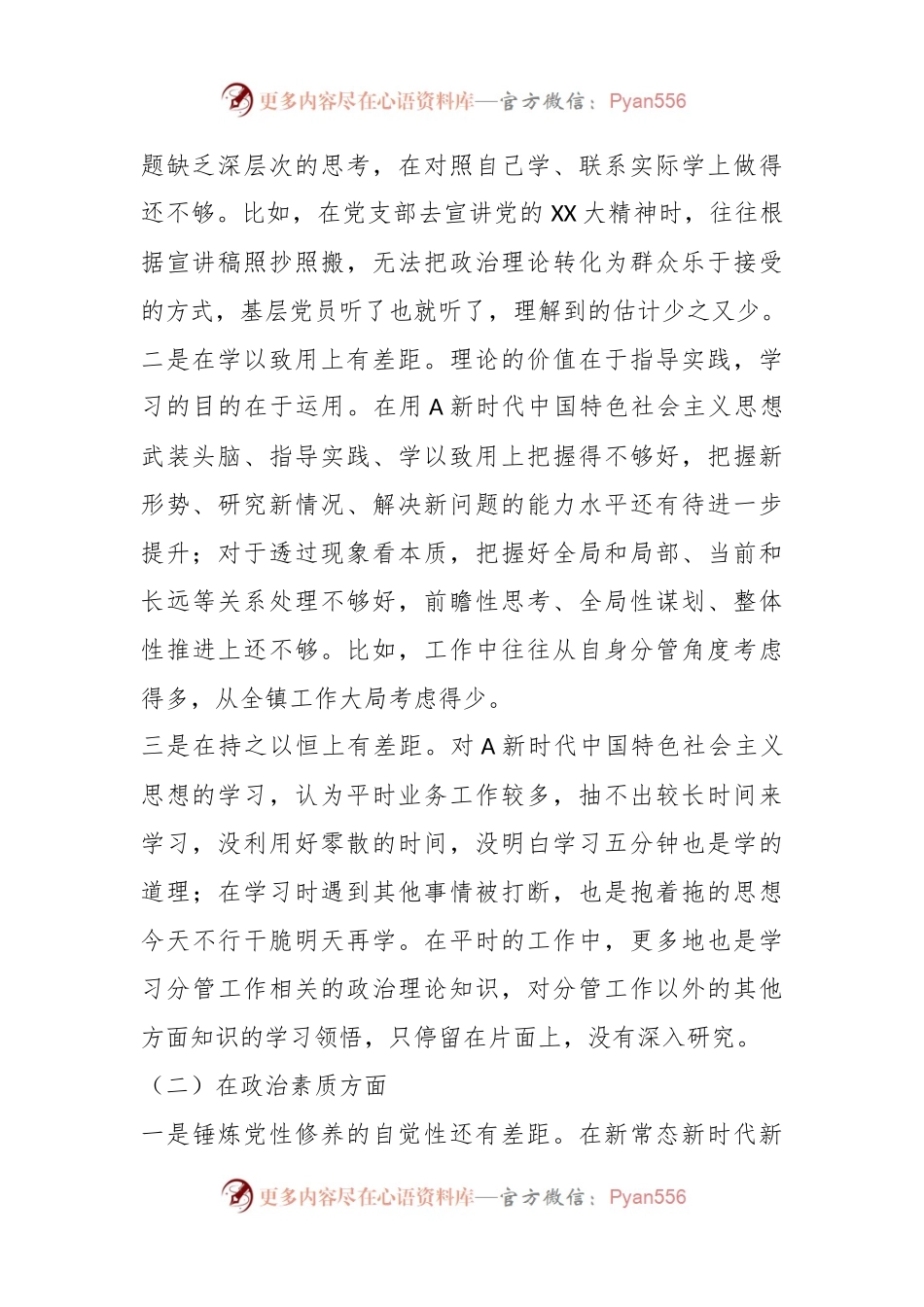 2023年主题教育民主生活会个人对照检查材料（一）.docx_第2页