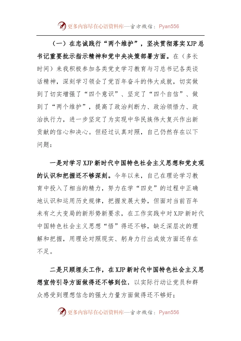 2022中央生态环境保护督查整改专题民主生活会个人发言提纲.docx_第2页
