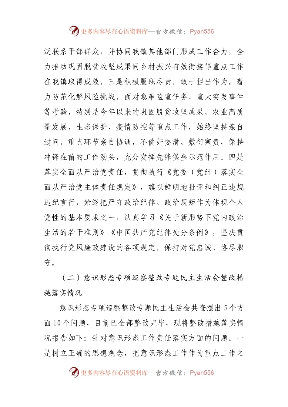 159个人2021年专题民主生活会发言材料（镇副职）.docx_第2页
