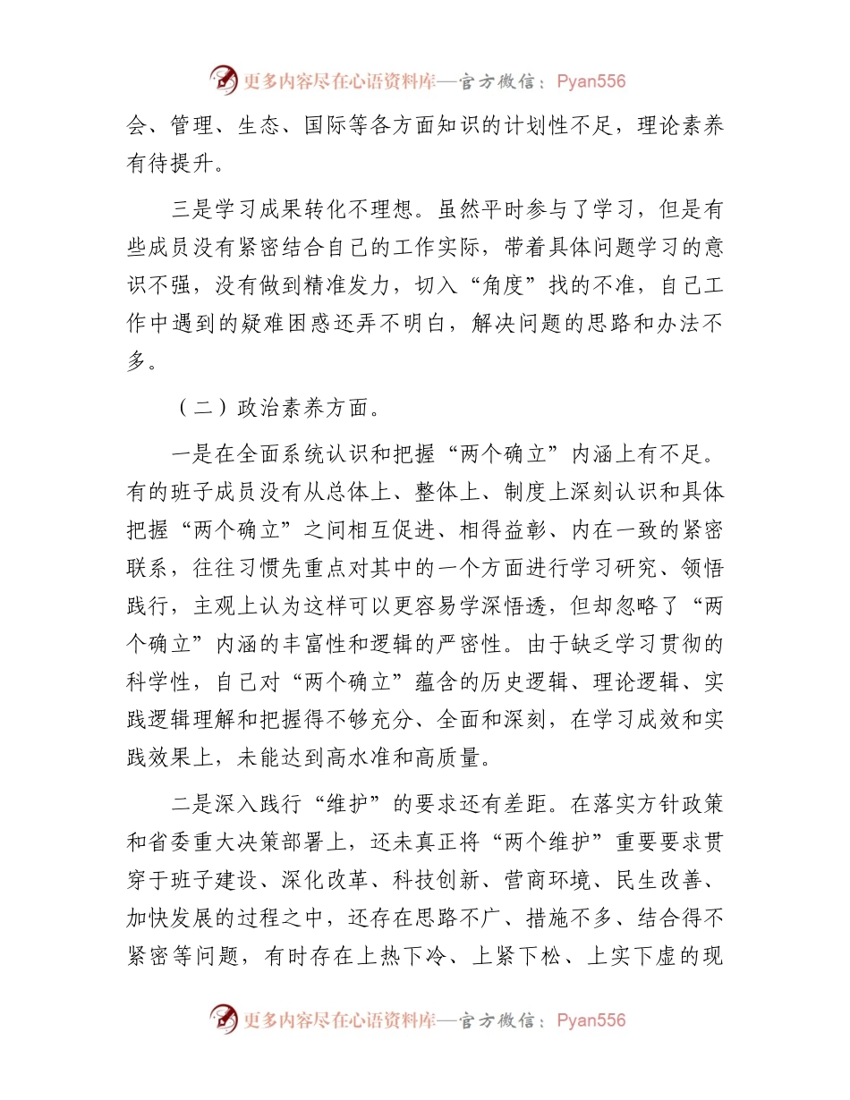 2023年主题教育领导班子对照检查材料.docx_第2页
