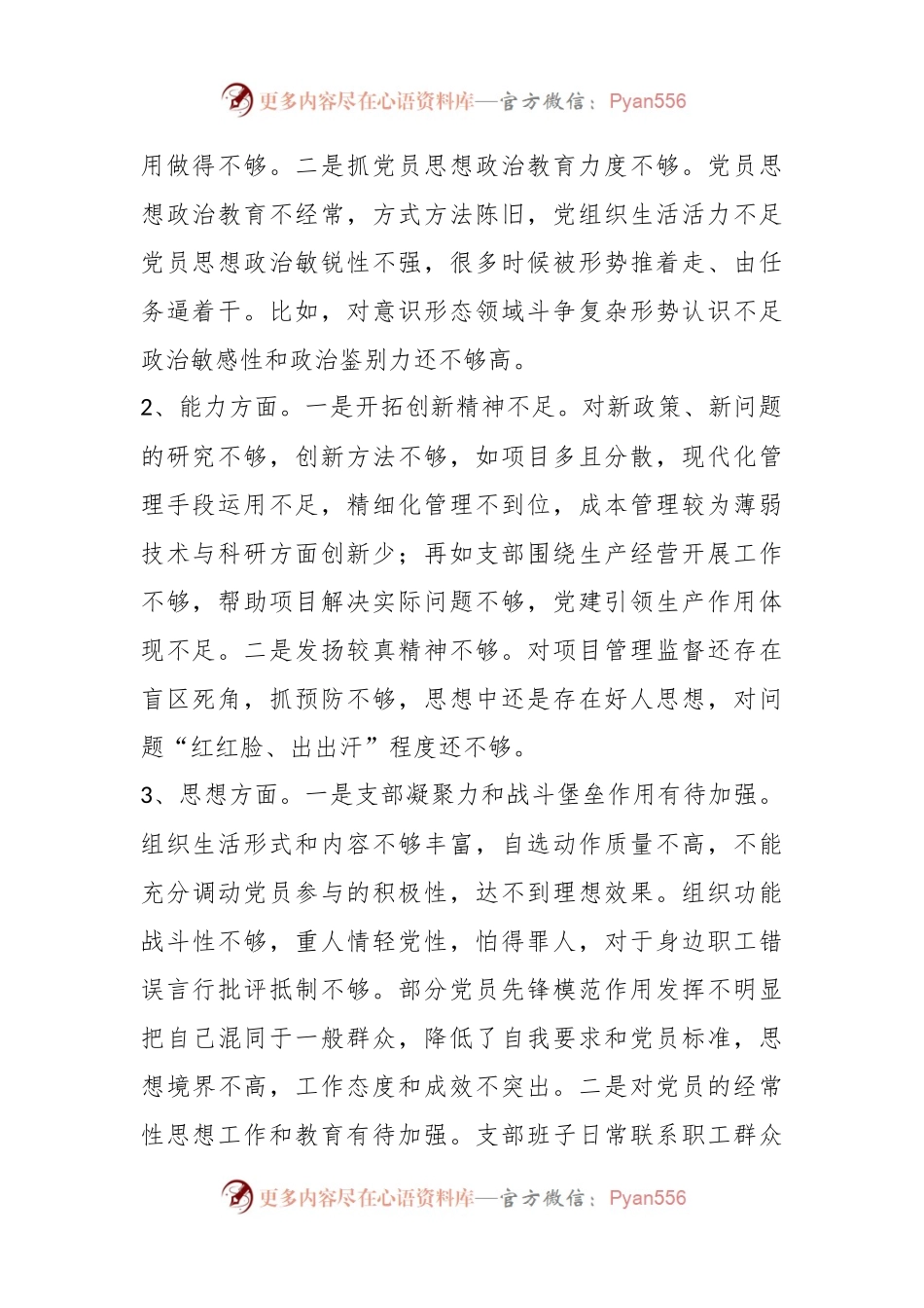 2023主题教育专题组织生活会领导班子对照检查材料.docx_第2页