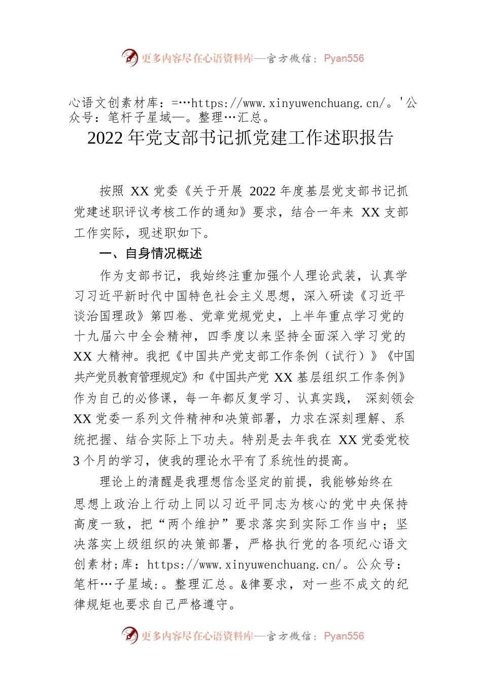2022年党支部书记抓党建工作述职报告.docx_第1页