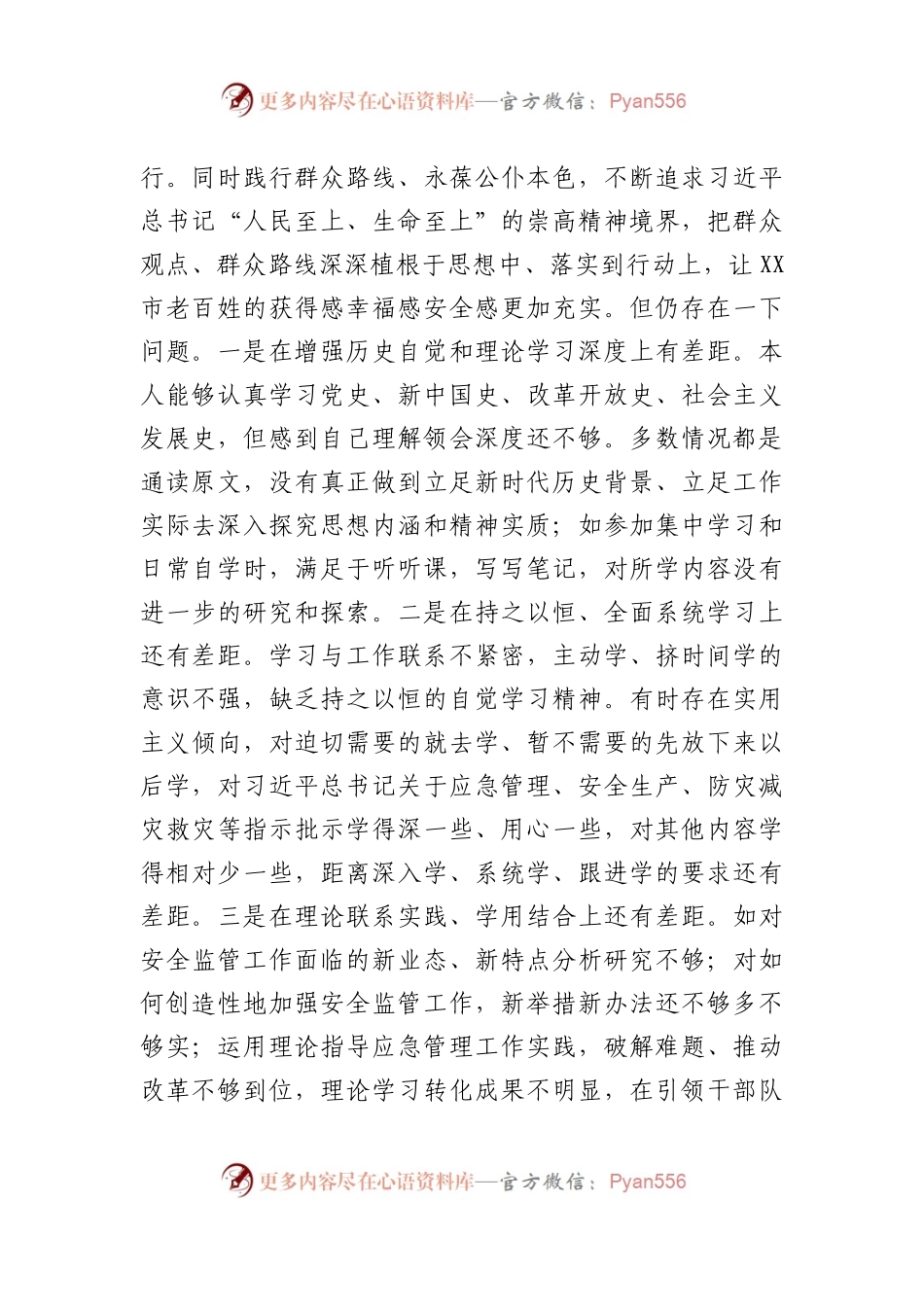 08个人2021年末专题民主生活会发言材料（应急）.docx_第2页