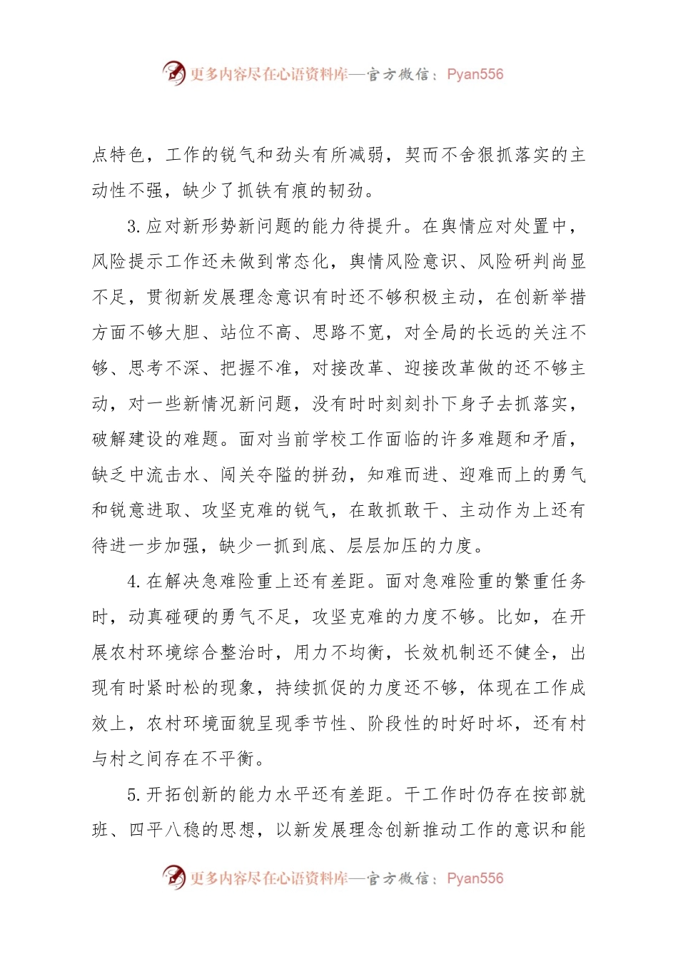 2023年主题教育民主生活会素材（能力本领方面）.docx_第2页