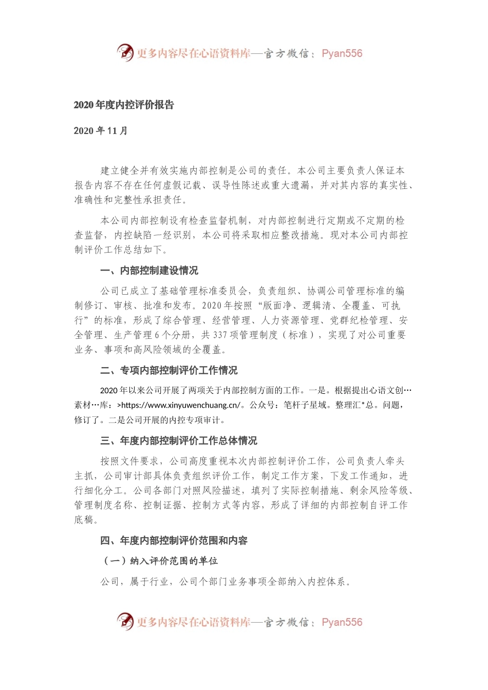 2020年度内控评价报告.docx_第1页