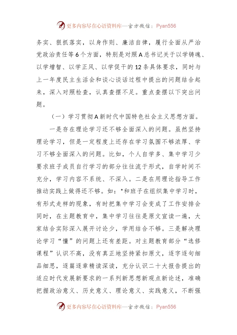 2023年主题教育专题民主生活会个人对照检查材料（最新6个方面“践行宗旨、服务人民”）.docx_第2页