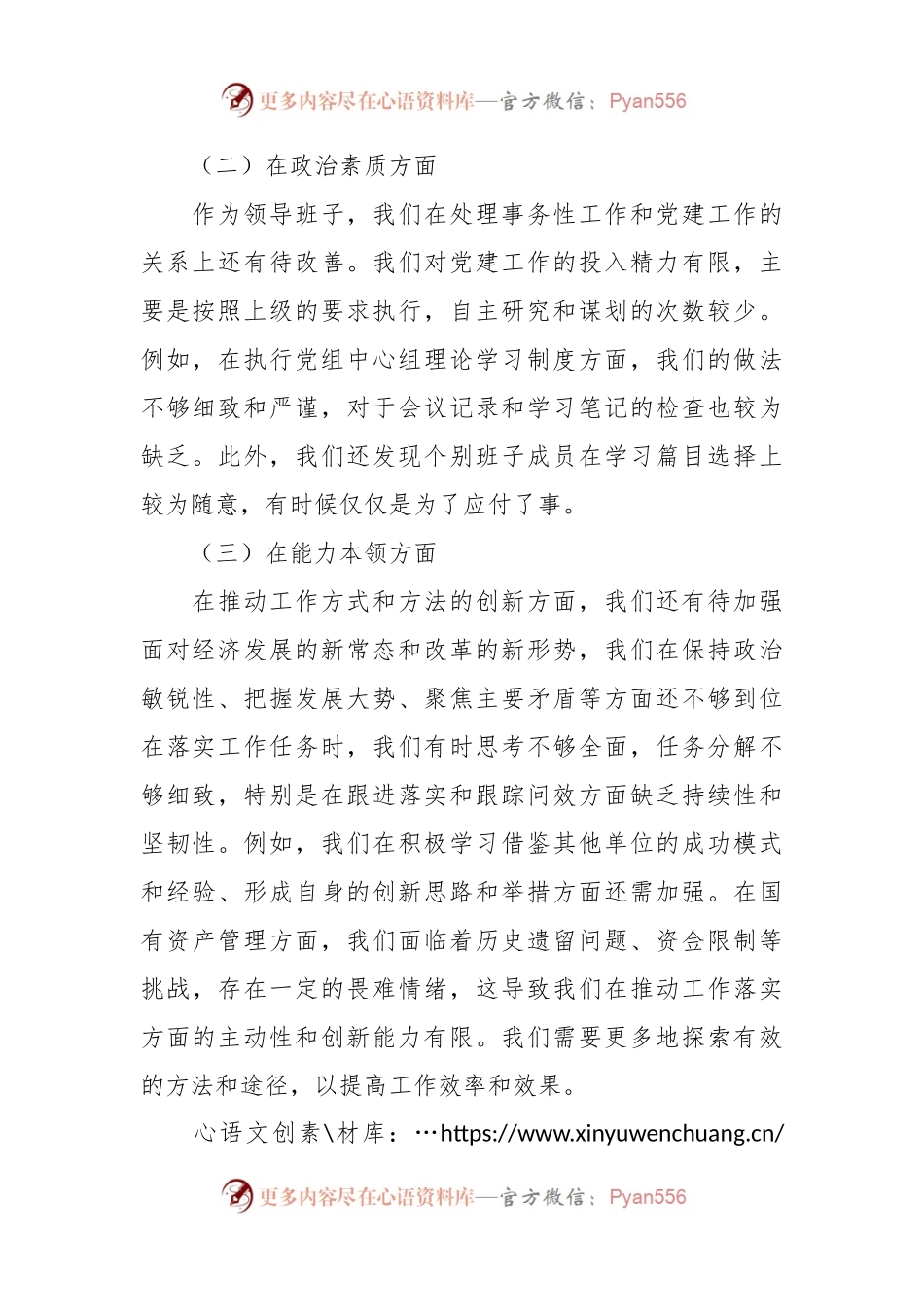 2023年主题教育专题民主生活会班子对照检查材料（4）.docx_第2页