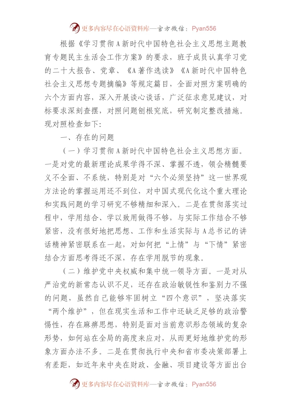 2023年主题教育专题民主生活会班子对照检查4200字（最新6个方面“践行宗旨、服务人民”）.docx_第1页