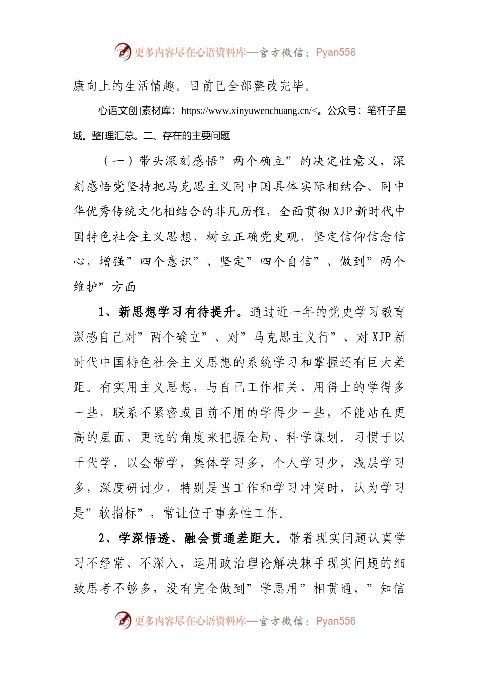 175个人2021年专题民主生活会对照检查材料（副职）.docx_第2页