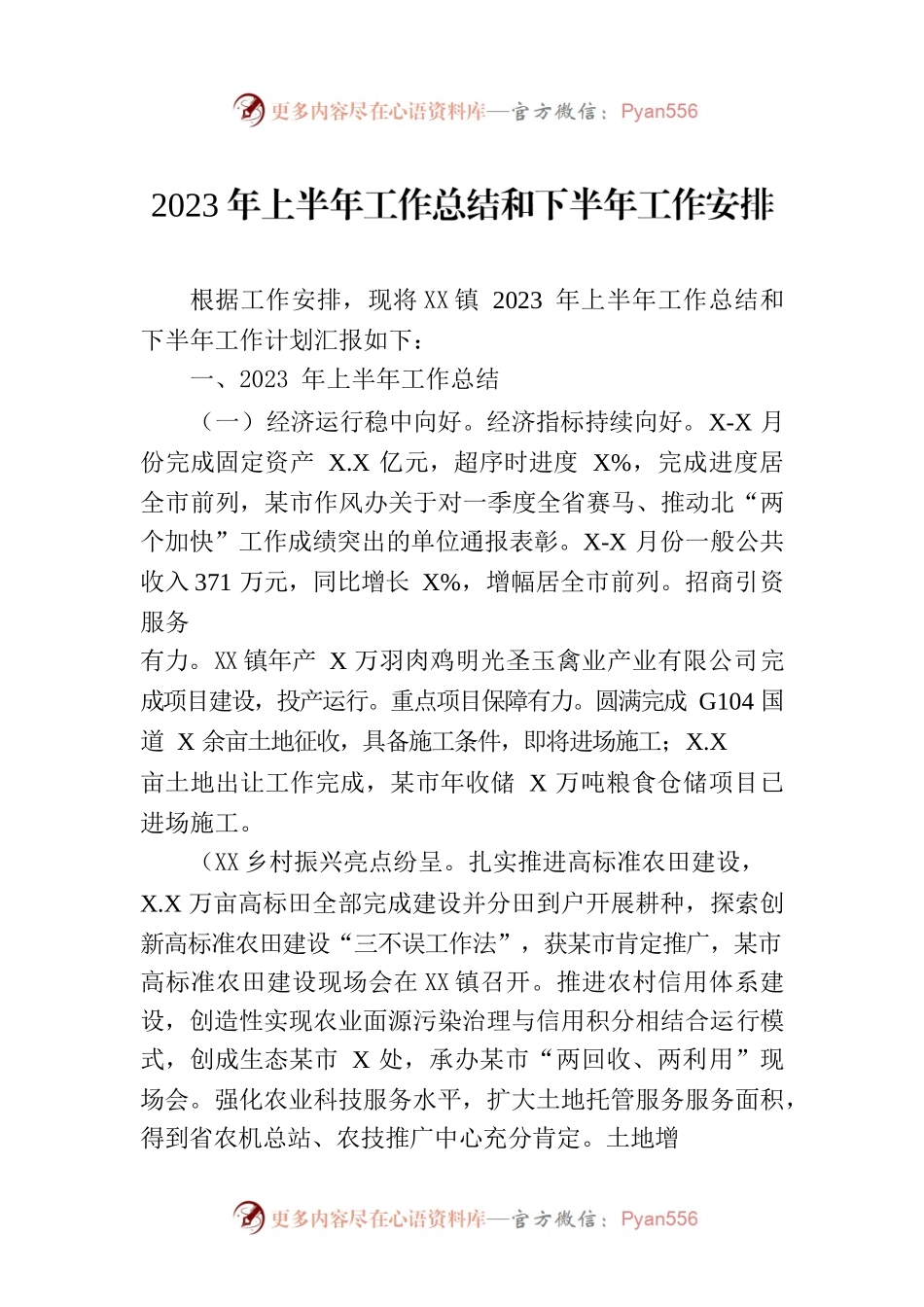 2023年上半年工作总结和下半年工作安排（20230629).docx_第1页