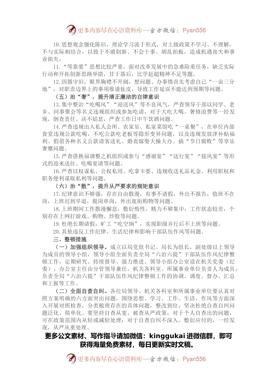 2022年局党组干部队伍作风纪律整顿工作方案.docx_第2页