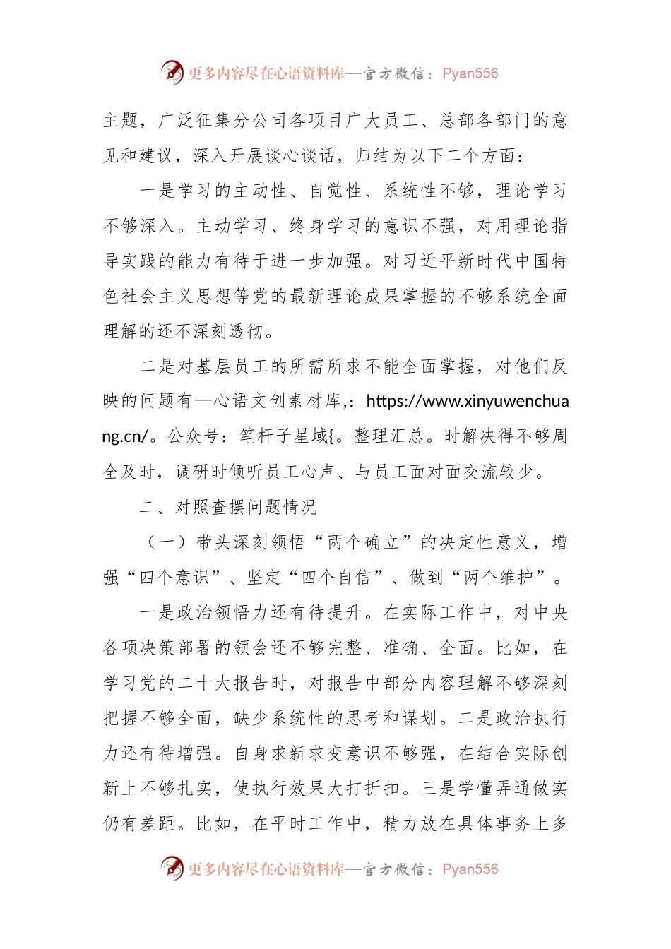2022年度党员领导人员民主生活会个人发言提纲.docx_第2页
