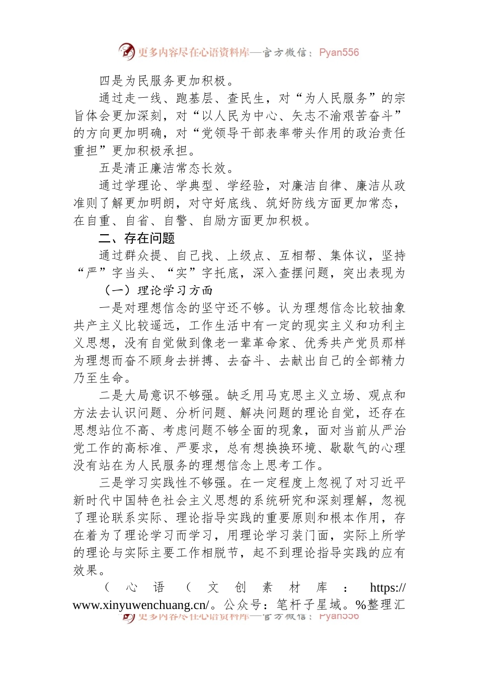 2023年主题教育专题民主生活会对照检查发言材料.docx_第2页