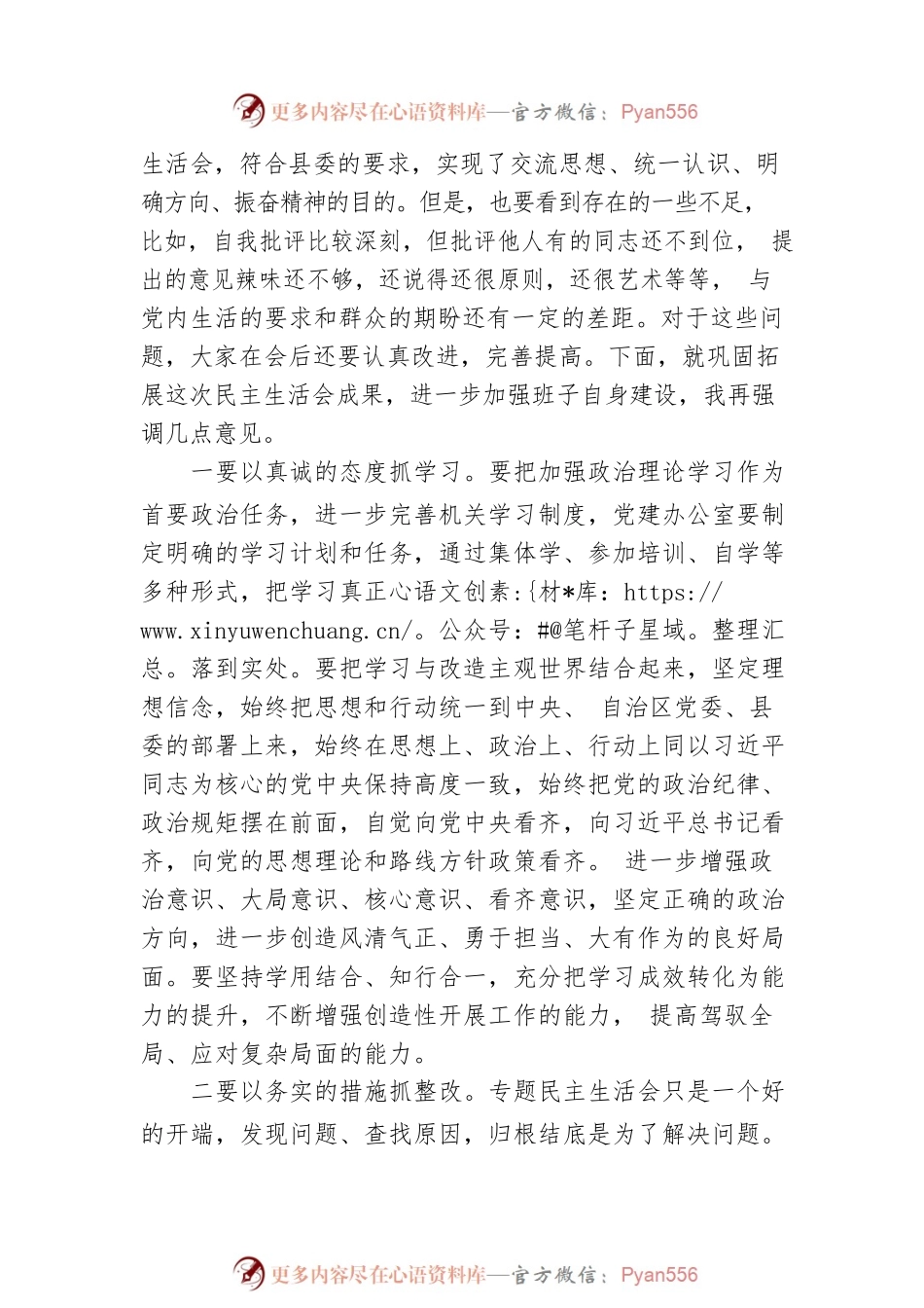 2022年民主生活会表态发言1.docx_第2页