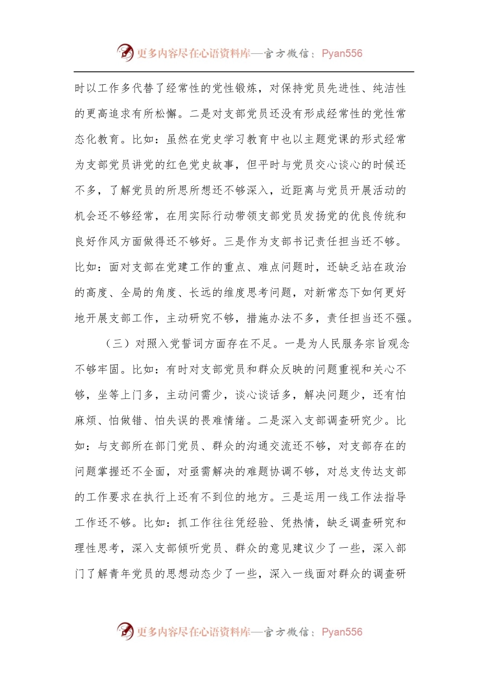 2021年度支部组织生活会支部书记个人剖析材料.docx_第2页