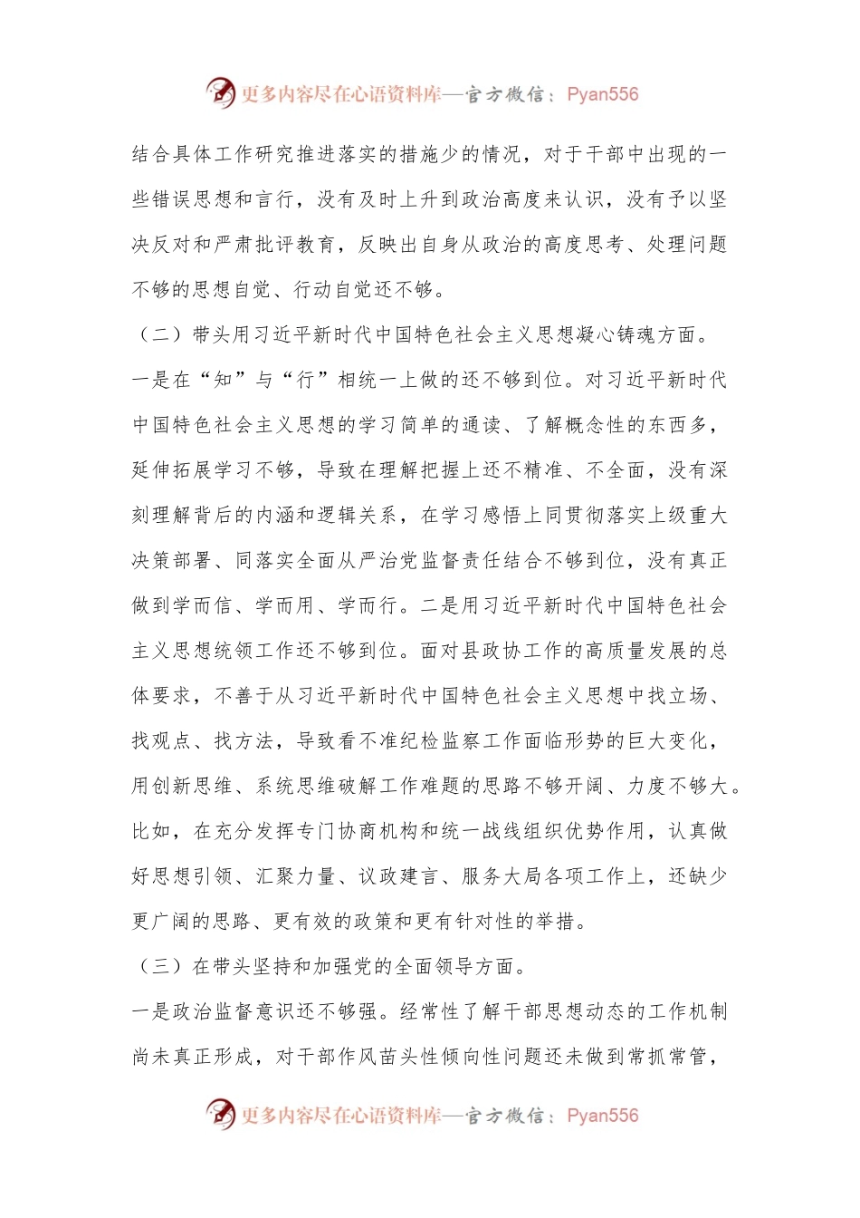 2022年度党员领导干部民主生活会对照检查材料（全文3780字）.docx_第2页