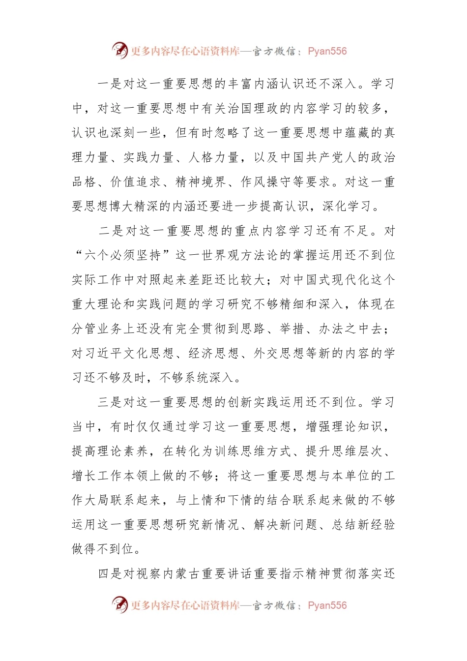 2023主题教育专题民主生活会个人对照发言稿材料（践行宗旨等6个方面+整改+事项）.docx_第2页