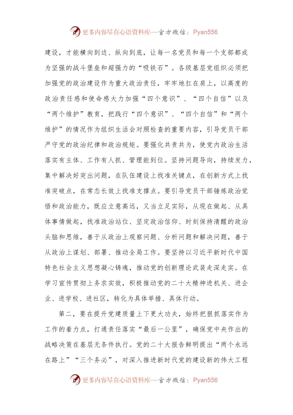 2022年党委（组）书记全面从严治党述责述廉和抓基层党建工作述职评议会点评发言提纲.docx_第2页