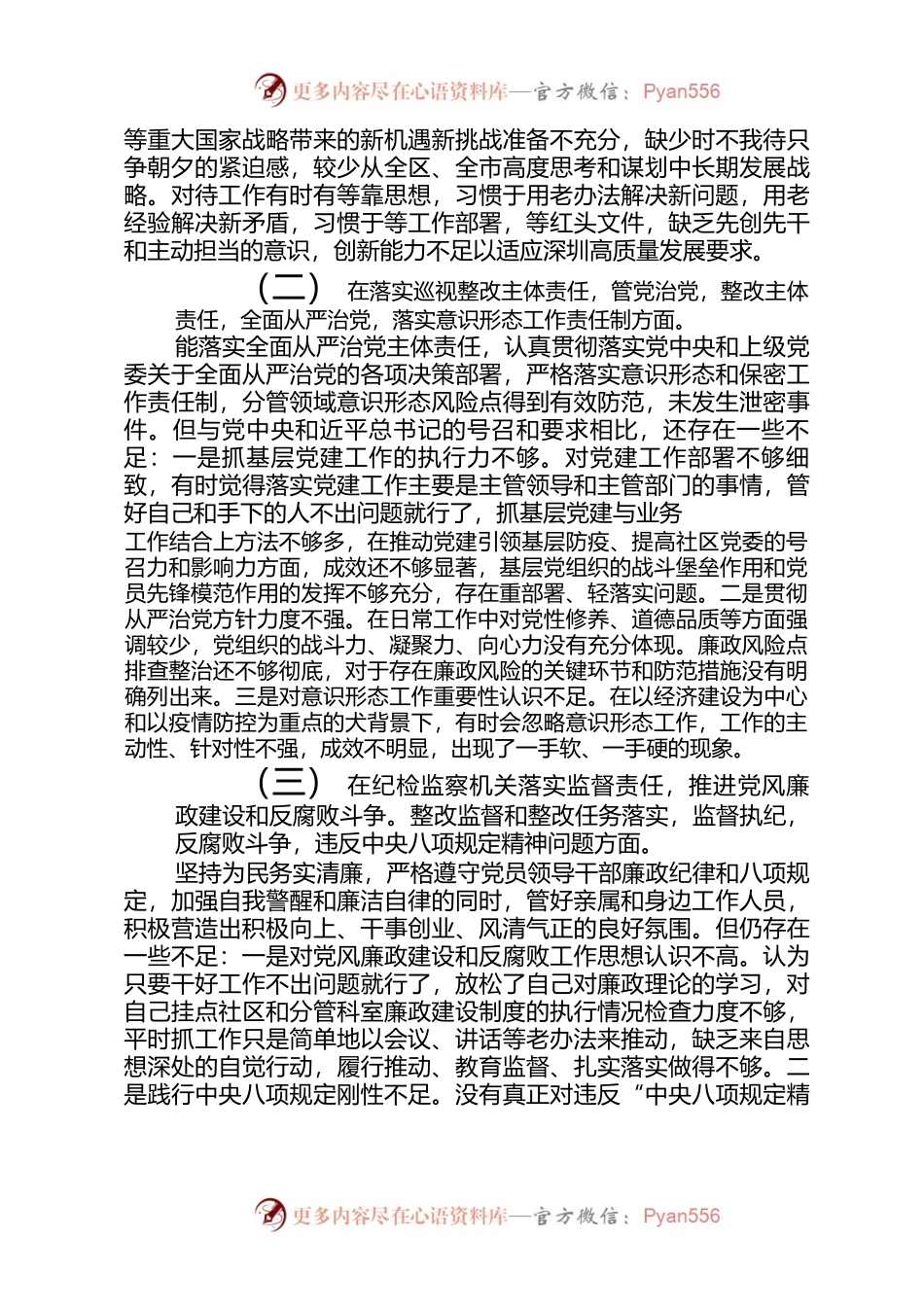 2022年巡视整改专题民主生活会个人发言稿提纲.docx_第2页