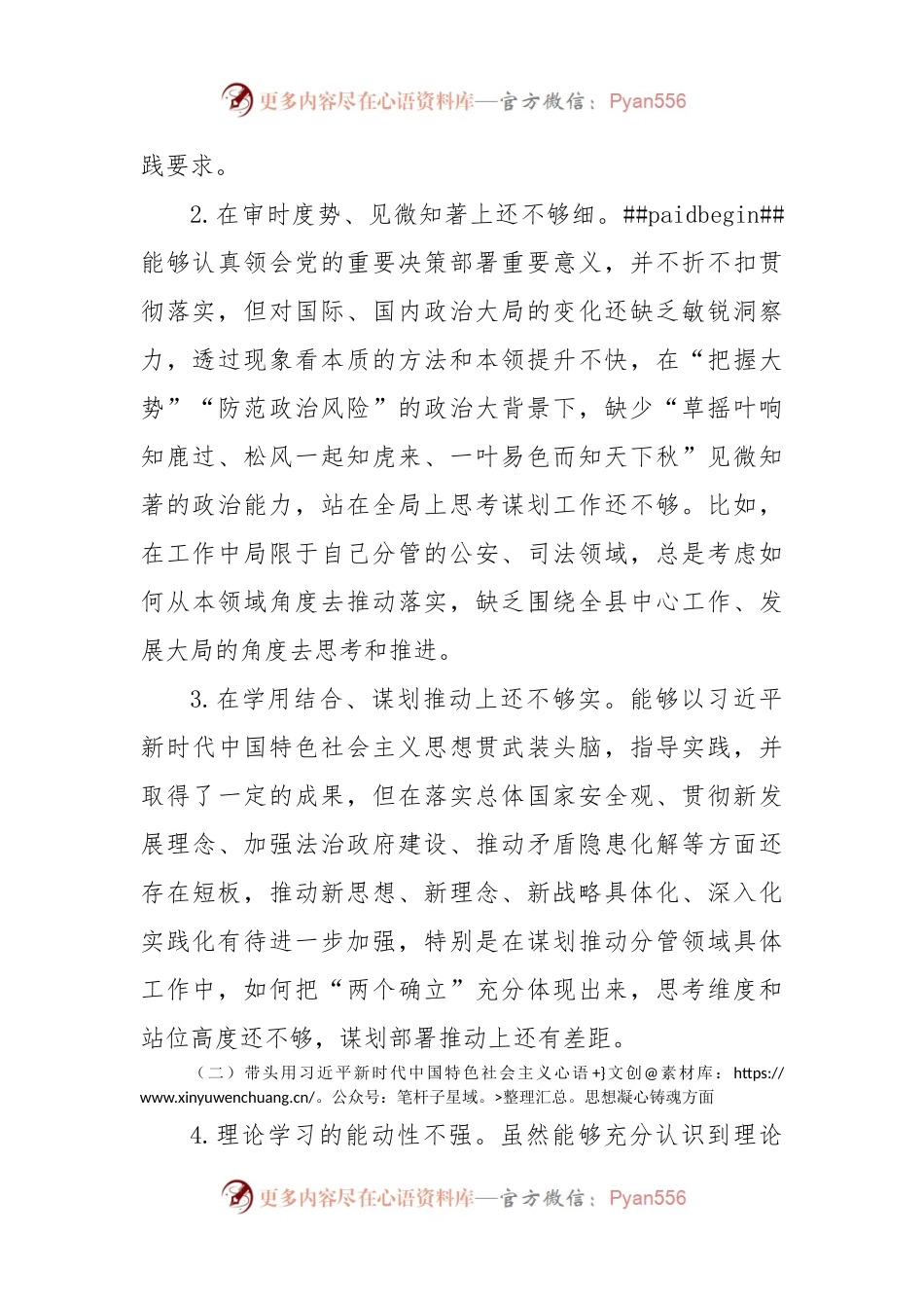 2022年度公安局党委书记、局长民主生活会个人发言提纲.docx_第2页