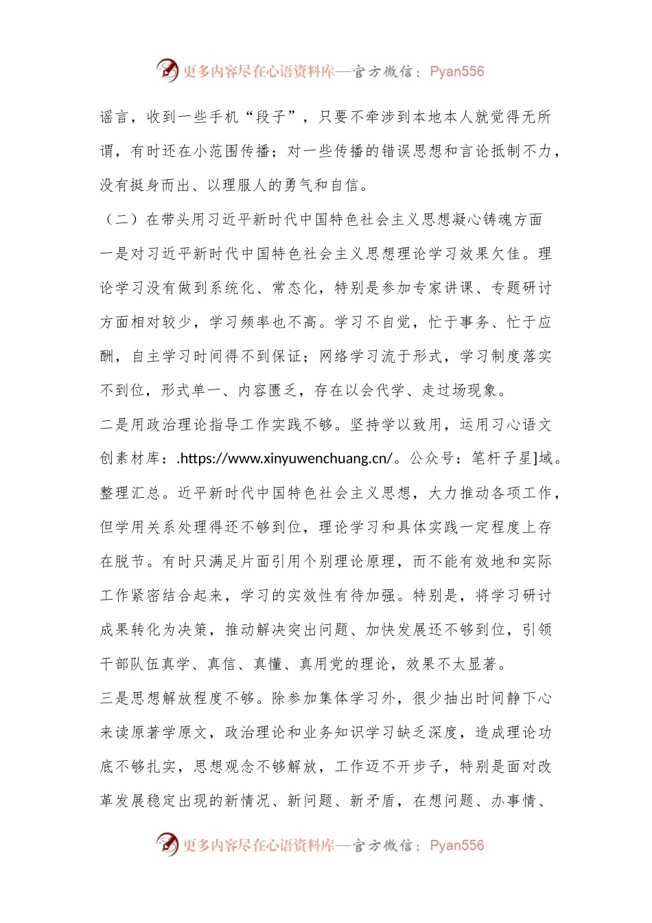 2022年度民主生活会领导干部个人对照检查剖析材料（全文5009字）.docx_第2页