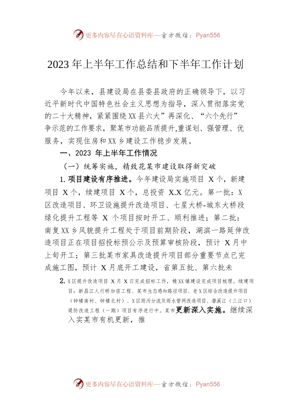 2023年上半年工作总结和下半年工作计划（20230621）.docx_第1页