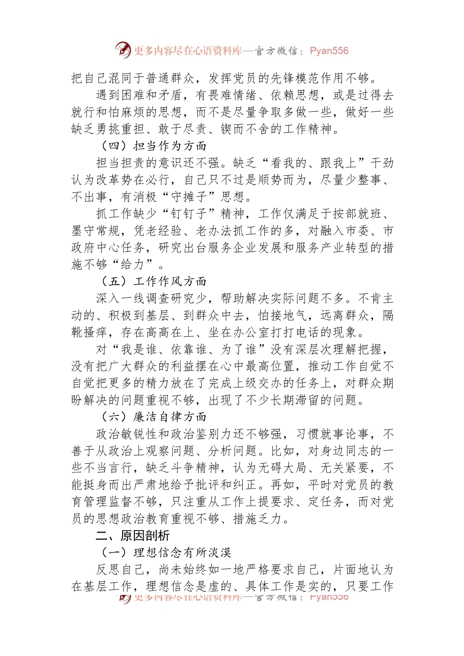 2023年主题教育专题民主生活会对照检查剖析发言材料.docx_第2页